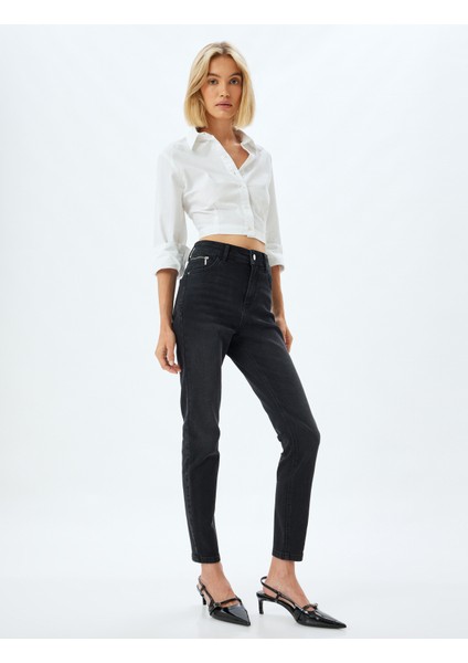 Yeni Sezon Yüksek Bel Kot Pantolon Dar Paça Push Up - Skinny Push Up Fit Jean