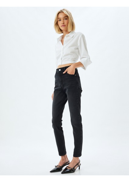 Yeni Sezon Yüksek Bel Kot Pantolon Dar Paça Push Up - Skinny Push Up Fit Jean