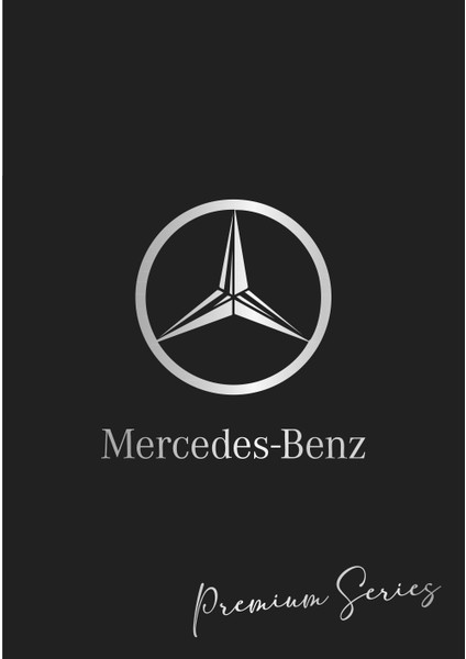 Suya Dayanıklı Yıkanabilir Mercedes Oto Paspas Kağıdı Siyah Gümüş Baskı 50 Adet - 35X50CM - Kalın