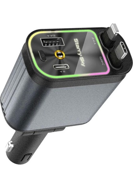 4'ü 1 arada Çift USB Bağlantı Çakmaklık, Type-C Hızlı Şarjlı 66W,Geri Çekilebilir Araç Telefon Şarj Cihazı fiyatları