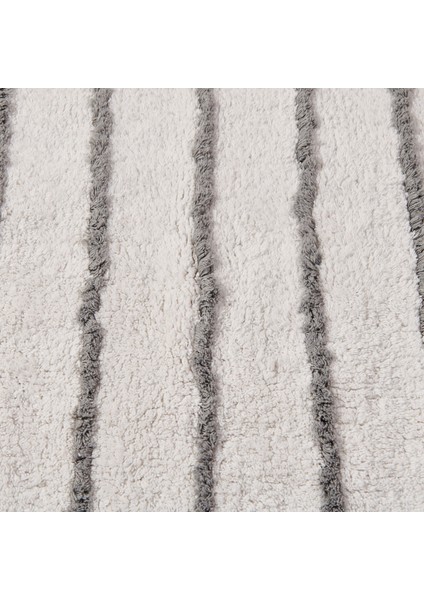 Soft Line Tufting Banyo Paspası - Beyaz - 60X90 cm