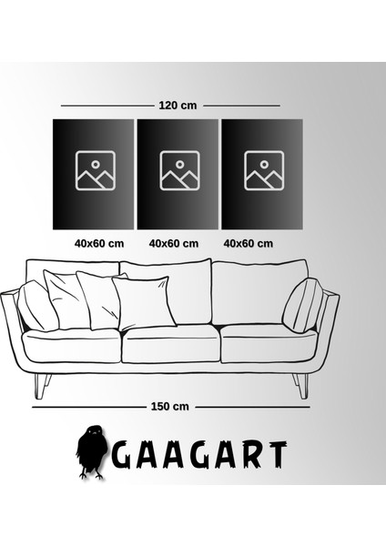 3'lü Kanvas Salon Tablosu Seti Soyut Soft Çiçek Tasarımı