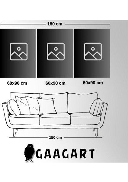 3'lü Kanvas Salon Tablosu Seti Soyut Soft Çiçek Tasarımı