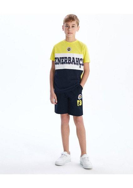 Yeni Sezon Beli Lastikli Fenerbahce Baskili Erkek Cocuk Sort - S5DR28Z4