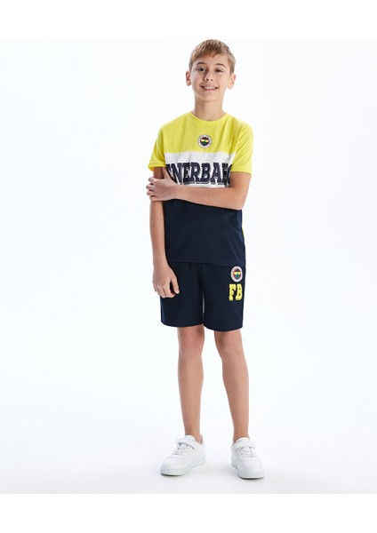 Yeni Sezon Beli Lastikli Fenerbahce Baskili Erkek Cocuk Sort - S5DR28Z4