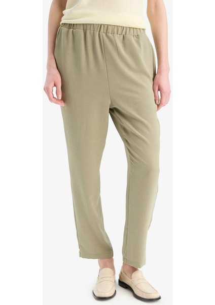 Yeni Sezon Straight Fit Cepli Basic Düz Aerobin Pantolon