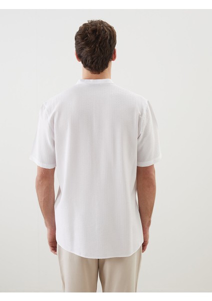 Yeni Sezon Regular Fit Gofre Erkek Gomlek - S5BD70Z8