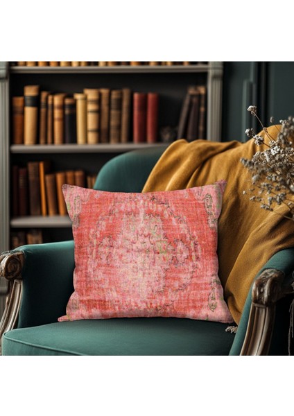 Kilim Desen Baskı Kırlent Kılıfı