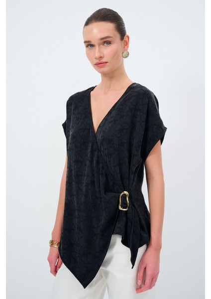 V Yaka Kruvaze Bluz fırsatları