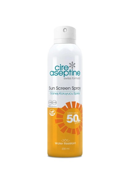 Şeffaf Güneş Koruyucu Aerosol Sprey Spf 50 – Suya Dayanıklı, Yağsız Formül, 200 ml