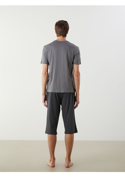 Yeni Sezon Standart Kalip Erkek Sortlu Pijama Takimi - S5FU30Z8