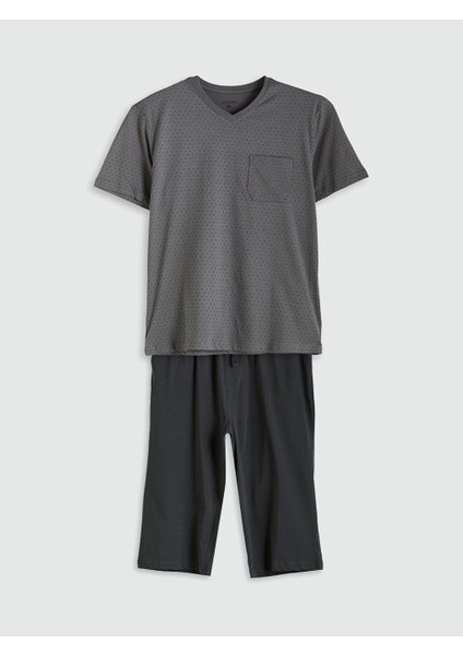 Yeni Sezon Standart Kalip Erkek Sortlu Pijama Takimi - S5FU30Z8