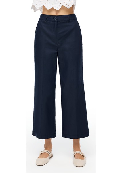 Lacivert Ginas Regular Fit Yüksek Bel Pantolon fırsatları