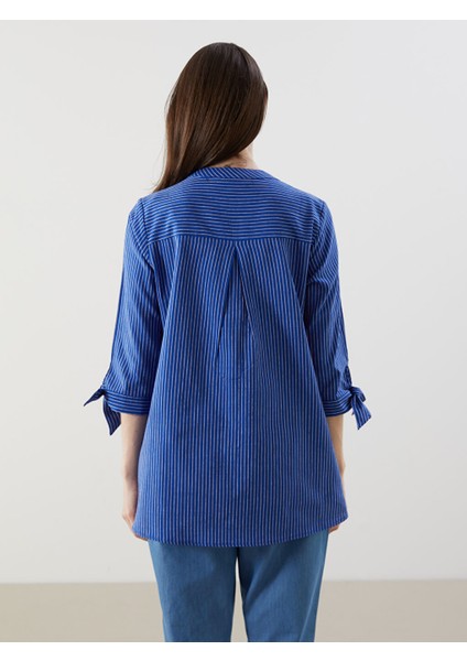 Yeni Sezon Cizgili Poplin Kadin Gomlek - S57163Z8 fırsatları