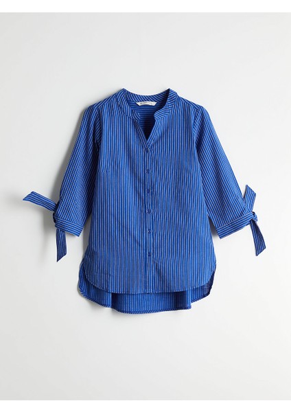 Yeni Sezon Cizgili Poplin Kadin Gomlek - S57163Z8 indirimleri