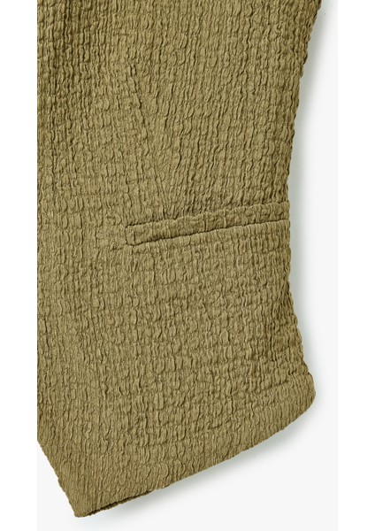 Yeni Sezon Düğme Detaylı Kolsuz V Yaka Slim Fit Yelek Bürümcük modelleri