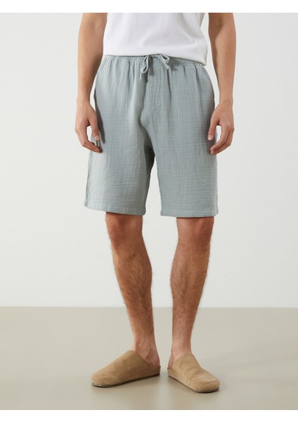Yeni Sezon Rahat Kalip Muslin Erkek Sort - S5ER30Z8