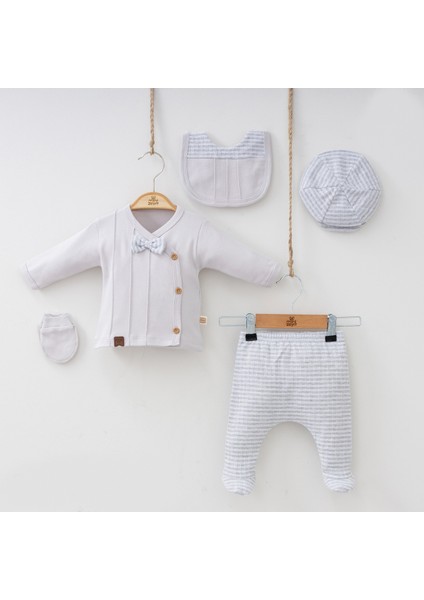 0-3 Ay Bebek Yenidoğan Nervüllü 5'li Hastane Çıkışı Zıbın Seti fiyatları