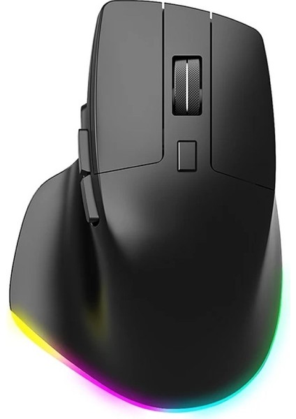 Kablosuz Mouse Bluetooth 5.0/4.0 + 2.4g Ergonomik Şarjlı Sessiz Rgb Mouse Modern Tasarım Işıklı
