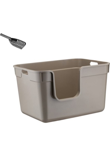 Alfa Tanos Dekoratif Büyük Yarı Kapalı Kedi Tuvaleti (Kürek Hediyeli) fiyatları