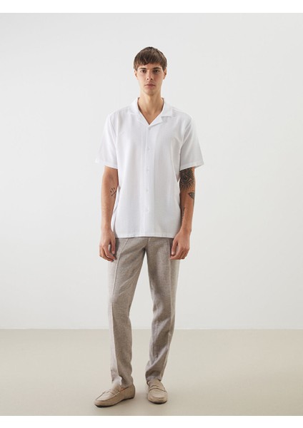 Yeni Sezon Regular Fit Kisa Kollu Erkek Gomlek - S5J471Z8