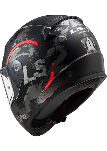 Rapıd 2 Cırcle Mat Siyah-Kırmızı Kask indirimleri