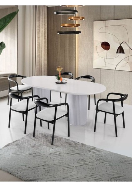 Echo Iskandinav Oval Ahşap Bohem Masa 90X160 fırsatları