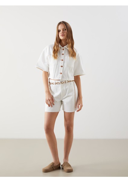 Yeni Sezon Crop Kadin Jean Gomlek - S5GV54Z8 fiyatları