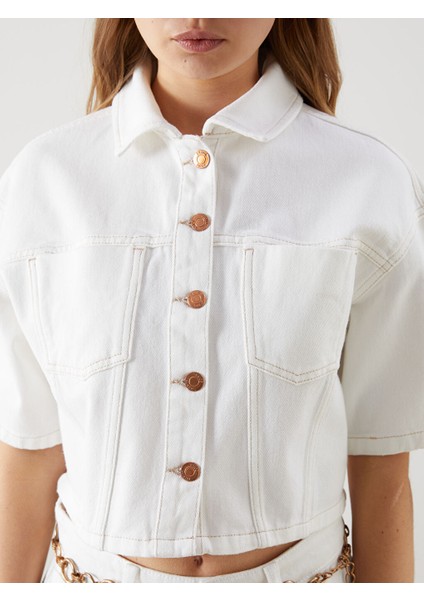 Yeni Sezon Crop Kadin Jean Gomlek - S5GV54Z8 modelleri