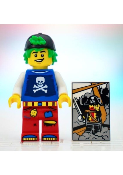 Orjinal LEGO Minifigür Pirates Fan Boy