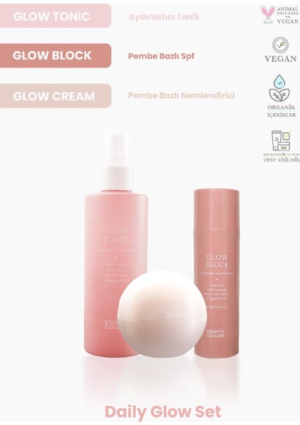 Daıly Glow Set: Glow Tonic 200ML + Glow Block 50ML + Glow Cream 50ML