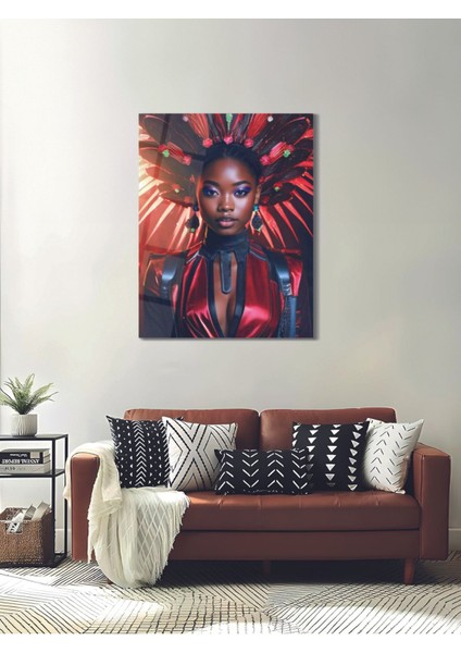 Afrikalı Kadın Cam Tablo - MOD063 fırsatları