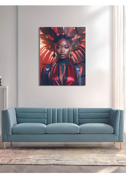 Afrikalı Kadın Cam Tablo - MOD063 indirimleri