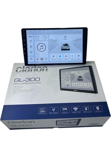 Clarion GL-300 9'' Çerçevelere Uyumlu Tam Profesyonel (Tesisat) Multimedya (Orj)