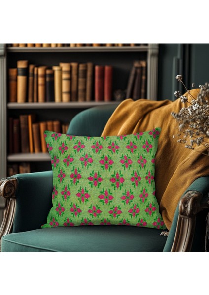 Etnik Halı Desenli Kırlent – El Yapımı Hissi