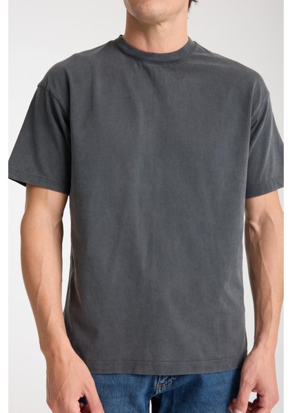 Erkek Pamuk Bisiklet Yaka Oversize T-Shirt - Yazlık Rahat ve Trendy Tarz modelleri
