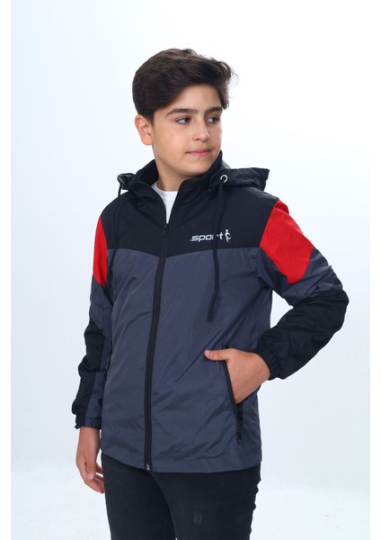 Erkek Çocuk Sport Baskılı Kapüşonlu Yağmurluk fiyatları