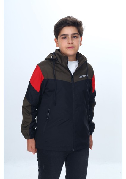 Erkek Çocuk Sport Baskılı Kapüşonlu Yağmurluk fiyatları
