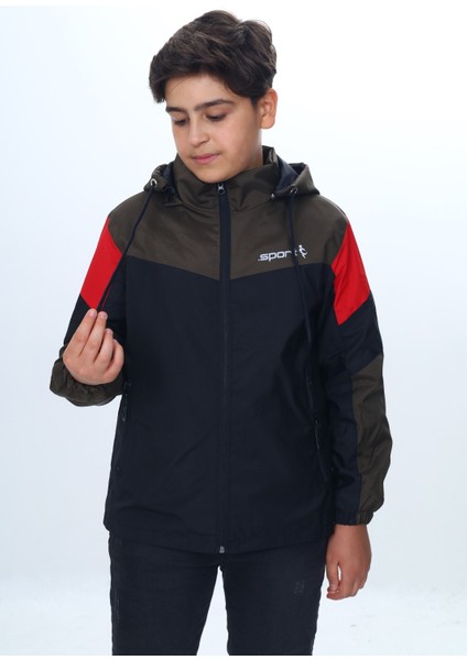 Erkek Çocuk Sport Baskılı Kapüşonlu Yağmurluk fırsatları