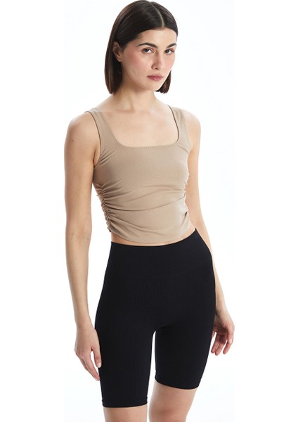 Yeni Sezon Kare Yaka Crop Kadin Atlet - S5CU36Z8