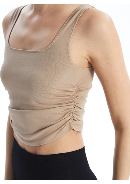 Yeni Sezon Kare Yaka Crop Kadin Atlet - S5CU36Z8 modelleri