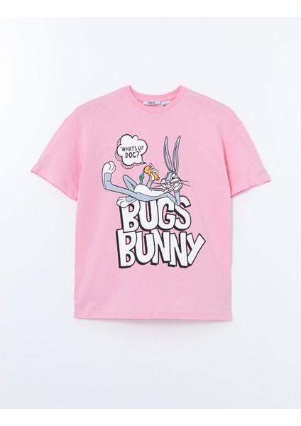 Yeni Sezon Bisiklet Yaka Bugs Bunny Baskili Kadin Tisort - S5GV88Z8 indirimleri