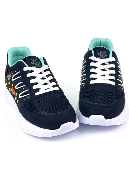 Kadın Su Yeşili Fileli Günlük Rahat Sneaker Spor Ayakkabı