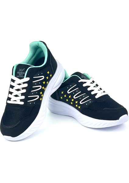 Kadın Su Yeşili Fileli Günlük Rahat Sneaker Spor Ayakkabı