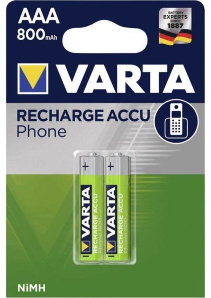 Aaa 800MAH 2li Blister Şarjlı Ince Pil