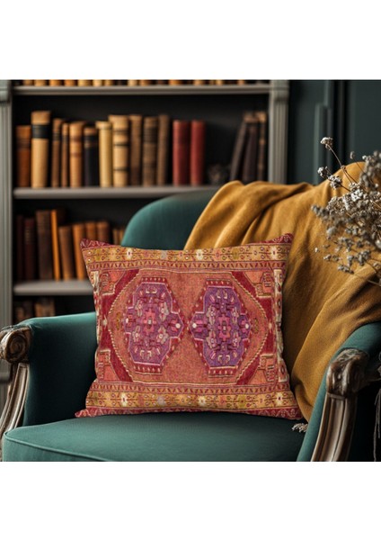 Motif Desenli Baskı Kırlent Kılıfı