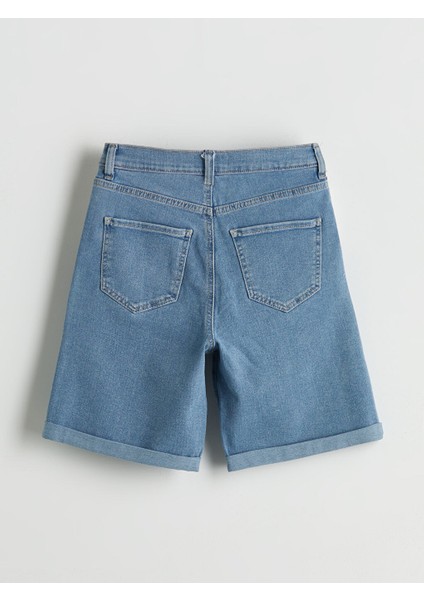 Yeni Sezon Bermuda Fit Kadin Jean Sort - S5JF46Z8