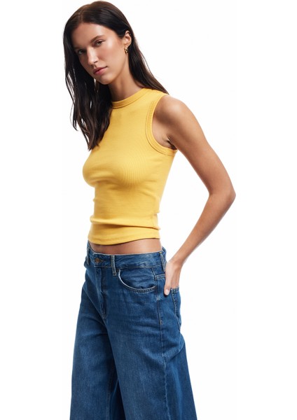 Yeni Sezon Slim Fit Pamuklu Bisiklet Yaka Atlet