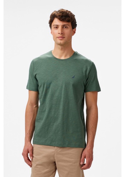 Erkek Regular Fit T-Shirt - Yeşil