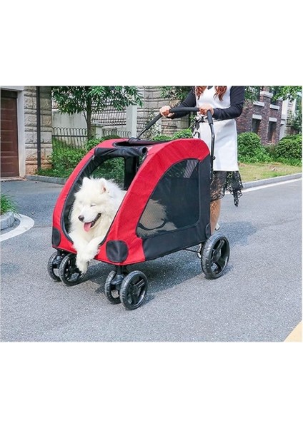 Katlanabilir Kedi Küçük Orta ve Büyük Irk Köpekler Için Köpek Arabası 55 kg Kapasiteli fırsatları